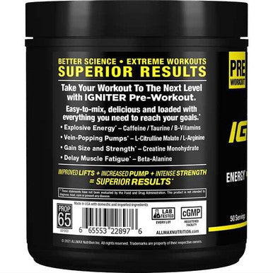 Allmax Nutrition Igniter Sport Pre Workout Peach Mango