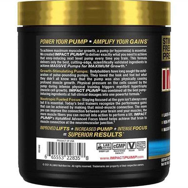 Allmax Nutrition Impact Pump 30 Servings Blue Raspberry