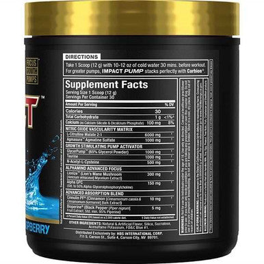 Allmax Nutrition Impact Pump 30 Servings Blue Raspberry