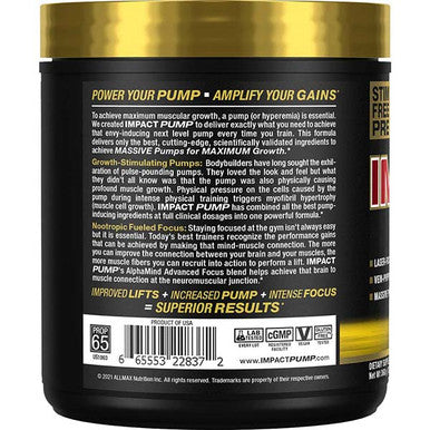 Allmax Nutrition Impact Pump 30 Servings Unflavored