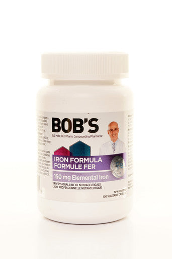 NO CONSULT Bob's Iron Formula 150mg 100 VCaps