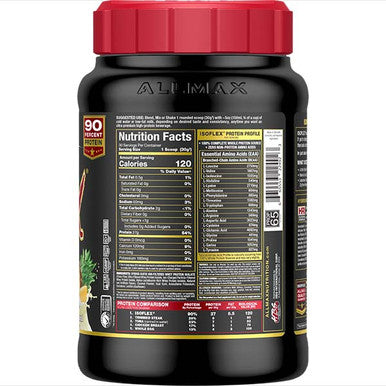 Allmax Nutrition Isoflex: 100% Pure Whey Protein Isolate Powder 2 Lb Pineapple Coconut