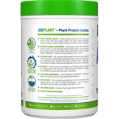 Allmax Nutrition Isoplant Plant Protein Isolate 600 G Flavour Chocolate