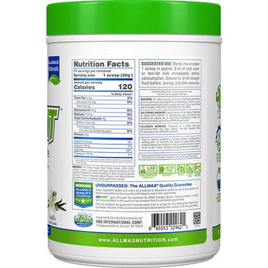 Allmax Nutrition Isoplant Plant Protein Isolate 600 G Flavour Vanilla