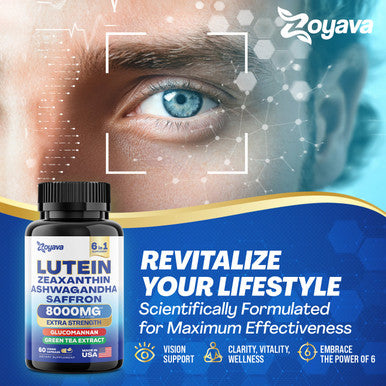 Zoyava Sightshield Advanced Lutein And Zeaxanthin Supplements - 8000 Mg Power Blend