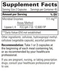 Integrative Therapeutics Lipase Concentrate-HP