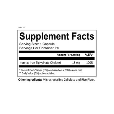 Way2well Iron Bisglycinate - 60 capsules