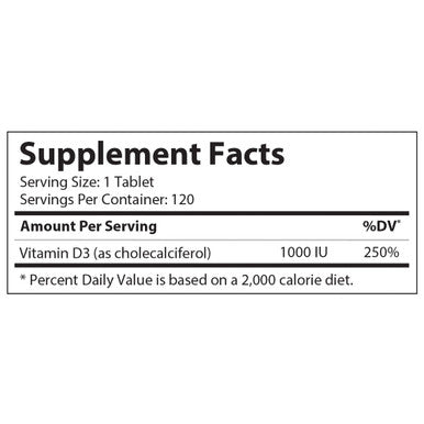 Zahler's Junior D3 Childrens Health 120 Chewable Tablets