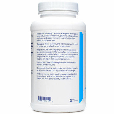 Magnesium Chelate Complex 100 caps By Klaire Labs DISCONTINUED