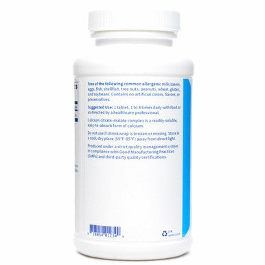Calcium Citrate-Malate 120 tabs By Klaire Labs