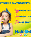 Kids Vitamin D3 600iu Chewable 90 Tablets (V). Sugar Free. Natural Orange Flavour. Made by Health4All Kids