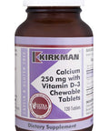 Kirkman Calcium 250 mg with Vitamin D-3 Chewable Tablets