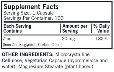 Kirkman Zinc 20 mg 250 Capsules
