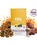 Om Mushroom Superfood Immune Multi Boost Supplement with Vitamin C 10 Single Serving Sachets / Lemon & Elderberry