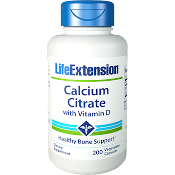 Life Extension Calcium Citrate with Vit D 200 vegcaps