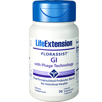 Life Extension FLORASSIST GI w Phage Tech 30 vegcaps
