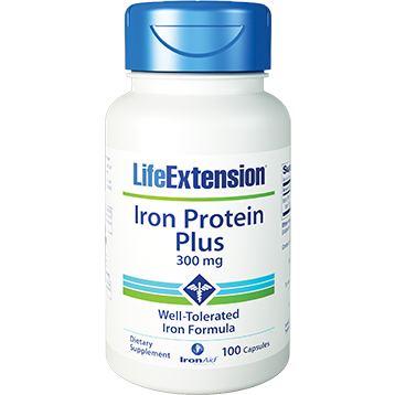 Life Extension Iron Protein Plus 300 mg 100 capsules