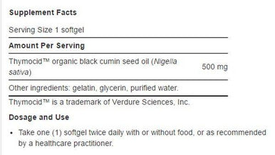 Life Extension Black Cumin Seed Oil 60 Softgels