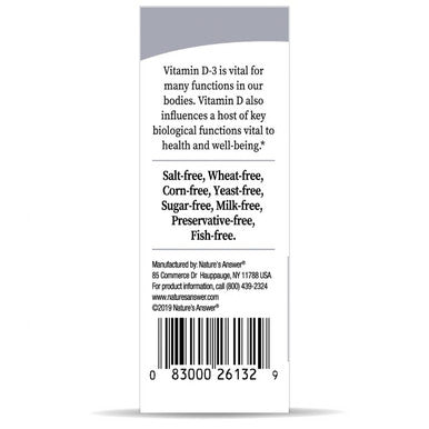 Nature's Answer Liquid Vitamin D3 Drops 4000 IU 0.5 oz