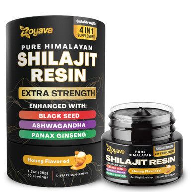 Zoyava PureHimalayan Shilajit Resin Blend Honey Flavors