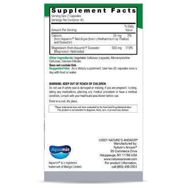 Nature's Answer Plant Based Mag Caps 500 Mg 90 ct