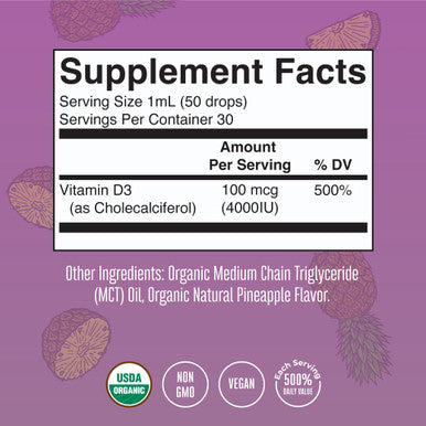 MaryRuth Organics Megadose D3 Organic Liquid Drops