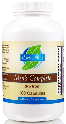 Priority One Mens Complete No Iron 180 Capsules