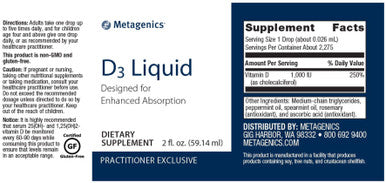 Metagenics D3 Liquid