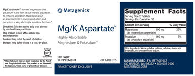 Metagenics Mg/K Aspartate