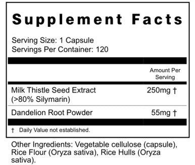 Milk Thistle and Dandelion 120 caps by BioActive Nutrients