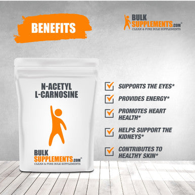 BulkSupplements.com N-Acetyl L-carnosine Powder - Brain Support - Nerve Support Formula - AMK Supplement -Womens Best Amino Acids (50 Grams - 1.8 oz)