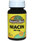 Nature's Blend Niacin 100 mg, 100 Tabs