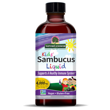 Nature's Answer Sambucus Black Elder Berry Extract Kids Formula 4 oz