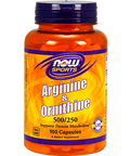 NOW Arginine Ornithine 500/250 100 caps