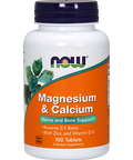 NOW Magnesium Calcium 21 ratio 100 tabs