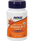 NOW Vitamin D3 2000 IU 240 softgels