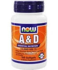 Now Foods Vitamin A&D 10,000/400 IU 100SG