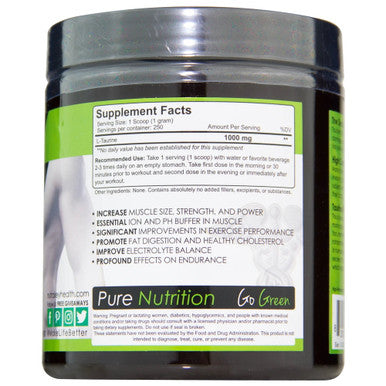 NutraKey Taurine Powder 250g