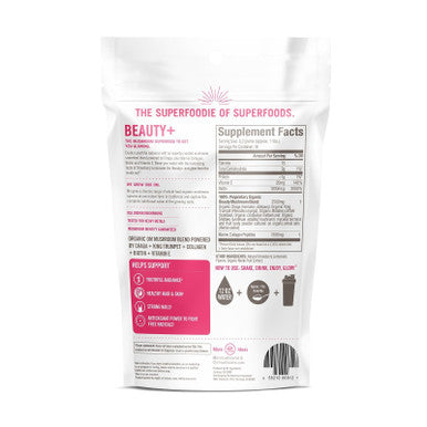 Om Mushroom Superfood Beauty+ Mushroom Drink Mix 18 Servings / Drink Mix / Pouch