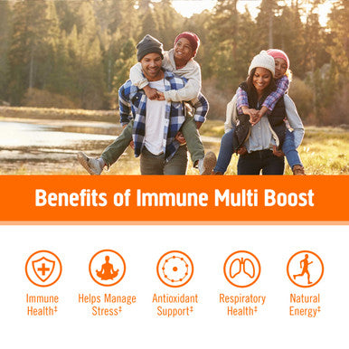 Om Mushroom Superfood Immune Multi Boost Supplement with Vitamin C 10 Single Serving Sachets / Orange & Elderberry