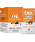 Om Mushroom Superfood Immune Multi Boost Supplement with Vitamin C 10 Single Serving Sachets / Orange & Elderberry