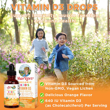 MaryRuth Organics Organic Kids Vitamin D Liquid Drops 15 ml