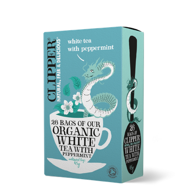 Clipper Organic White Tea Peppermint 26 Tea Bags