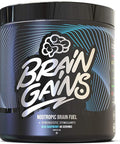 Brain Gains Nootropic Brain Fuel Switch-On Black Edition, Blue Raspberry - 300g