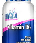 Haya Labs Vitamin B6, 25mg - 90 tablets