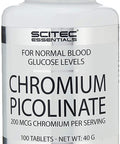 SciTec Chromium Picolinate, 200mcg - 100 tablets