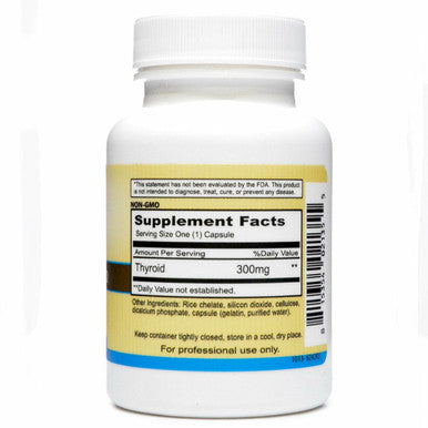 Thyroid 300 mg 60 caps by Priority One Vitamins