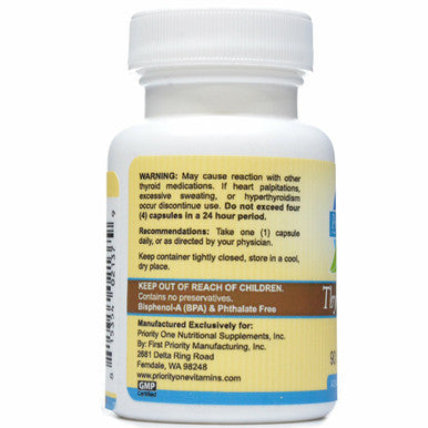 Thyroid 32.5 mg 90 caps by Priority One Vitamins