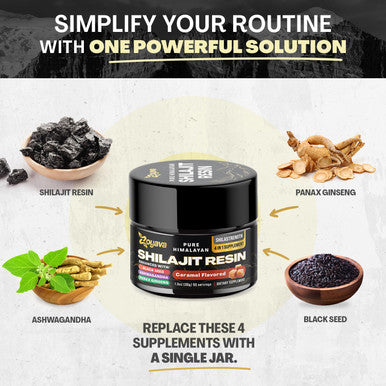 Zoyava PureHimalayan Shilajit Resin Blend Honey Flavors