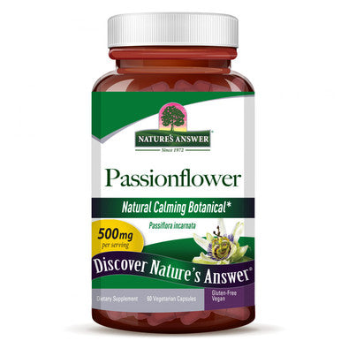 Nature's Answer Passionflower Herbal Supplement Vegetarian Capsules 60 Capsules